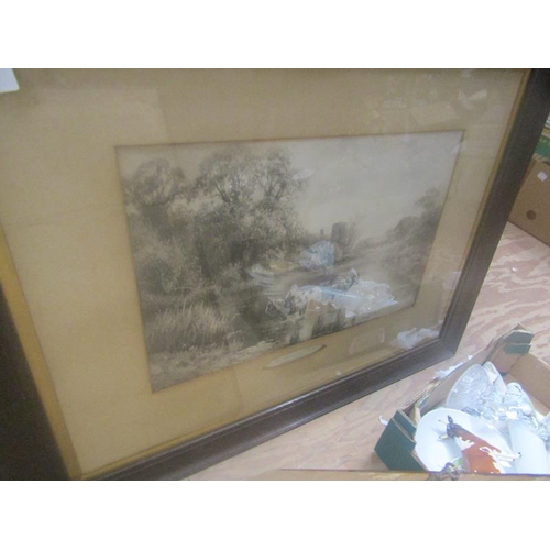 252 - TWO FRAMED B&W ENGRAVINGS