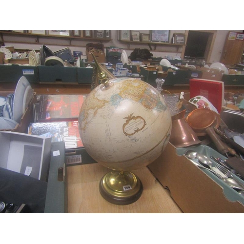 269 - BRASS MOUNTED GLOBE