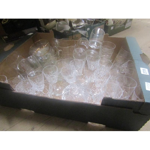 278 - BOX OF CRYSTAL GLASSWARE