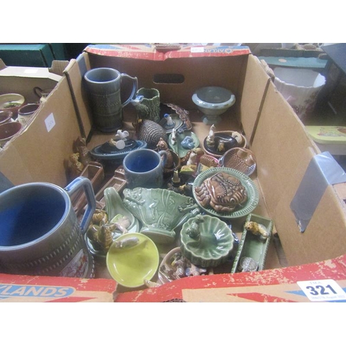 321 - BOX OF WADE POTTERY