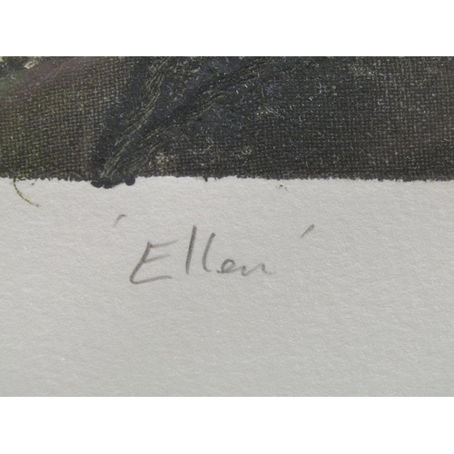 1207 - MARION CONTER? ELLEN - A VARIABLE EDITION PRINT 4/20, SIGNED, F/G, 30CM X 26CM