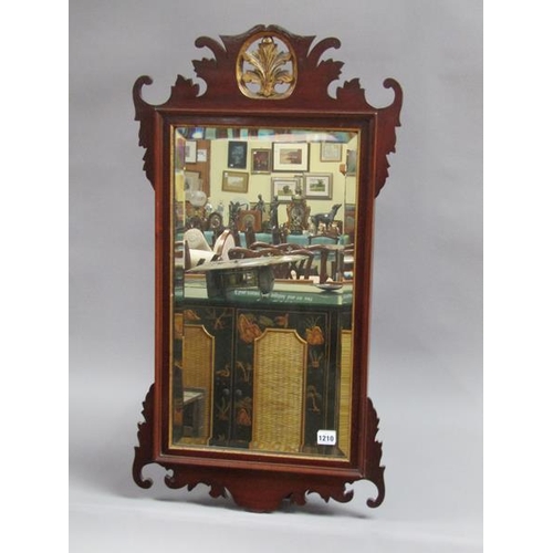 1210 - WILLIAM & MARY STYLE WALL MIRROR, 87CM X 46CM