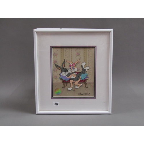 1222 - CHUCK JONES - BUGS BUNNY AND HONEY BUNNY. VALENTINE, HAND CUT SEROGRAPH SCREEN PRINT, 360/500, F/G, ... 