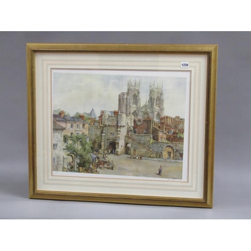 1230 - STURGEON - BOOTHAM BAR IN YORK, LIMITED EDITION PRINT 172/950, SIGNED, F/G, 45CM X 58CM