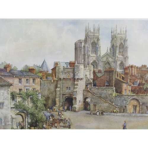 1230 - STURGEON - BOOTHAM BAR IN YORK, LIMITED EDITION PRINT 172/950, SIGNED, F/G, 45CM X 58CM