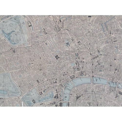 1234 - A BACON 9IN SCALE MAP OF LONDON, F/G, 35CM X 51CM