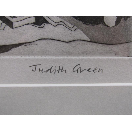 1237 - JUDITH GREEN - PARTY TIME, LIMITED EDITION 5/25 B&W PRINT