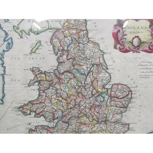 1241 - ROBERT MORDAN MAP OF ENGLAND & CHRISTOPHER SAXTON MAP OF BUCKINGHAMSHIRE, 30CM X 31CM