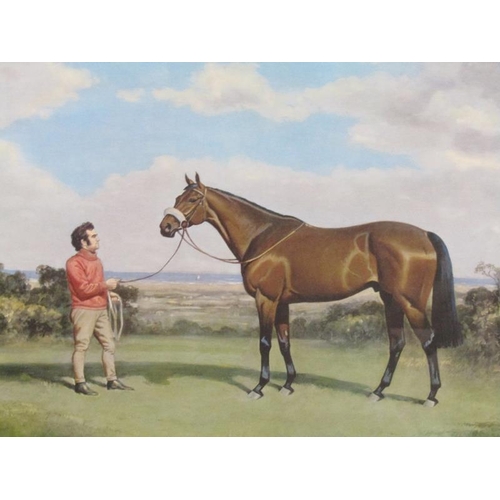 1247 - RED RUM AND BILLY BEARDWOOD - COLOURED PRINT AFTER THE ORIGINAL BY HAMILTON RENWICK, 159/250, F/G, 4... 