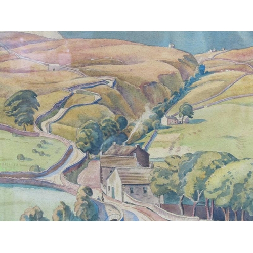 1251 - FOUR F/G WATERCOLOURS  - LYONS WILSON-  THE ROAD TO DENT STATION; SIGNED INDISTINCTLY - A ROCKY CRAG... 