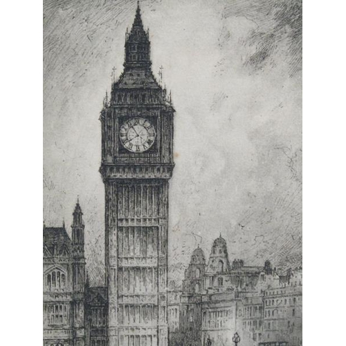 1252 - F ROBSON - WESTMINSTER, LONDON, B&W ENGRAVING, F/G, 26CM X 14CM