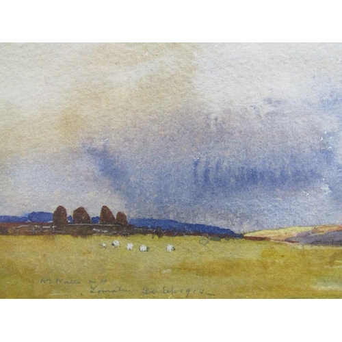 1273 - M WALLS, A SERIES OF FOUR WATERCOLOURS OF VARIOUS COASTAL AND MOORLAND SCENES, EACH F/G APPX 12 x 15... 