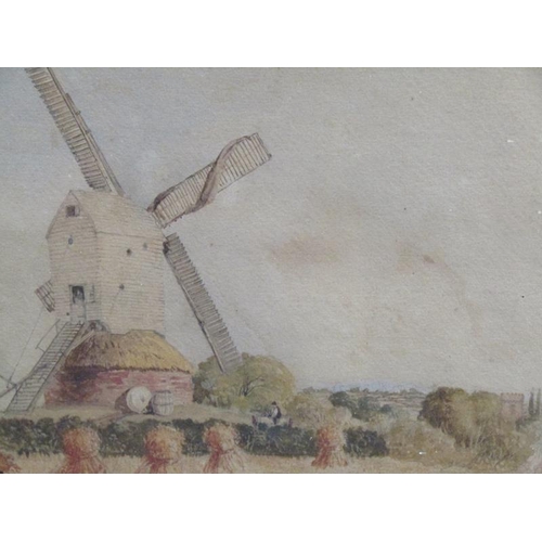 1306 - WILLIAM BROWN, OLD MILL NR. CHELMSFORD, A WATERCOLOUR.  F/G 19 x 32 cms TOGETHER WITH RICHARD QUICK,... 