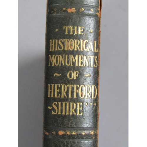 1742 - COLLECTION OF FOUR BOOKS TO INCL THE HISTORICAL MONUMENTS OF HERTFRORDSHIRE