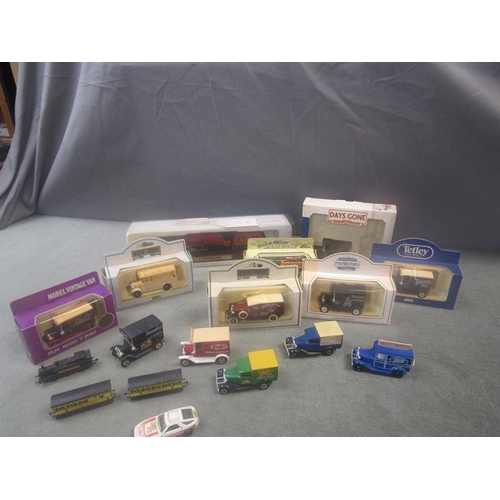 1338 - BOXED AND UNBOXED DIECAST MODEL VEHICLES AND A TRAIN