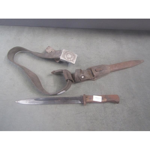 1374 - BAYONET AND BELT, 42cms L