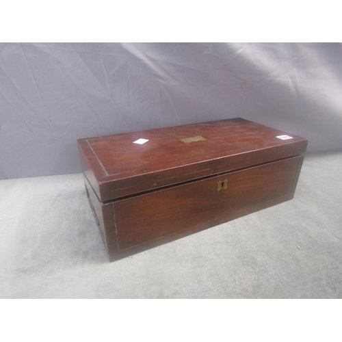 1375 - GEORGIAN ROSEWOOD BOX (46cms W) AND CONTENTS, ANIMALS.