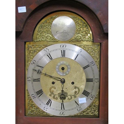 1324 - LONG CASE CLOCK W M WRIGHT CAMBRIDGE