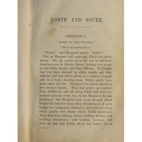 7 - Two books - North & South by the author of Mary Barton etc, in two volume, being volumes I & II, pri... 