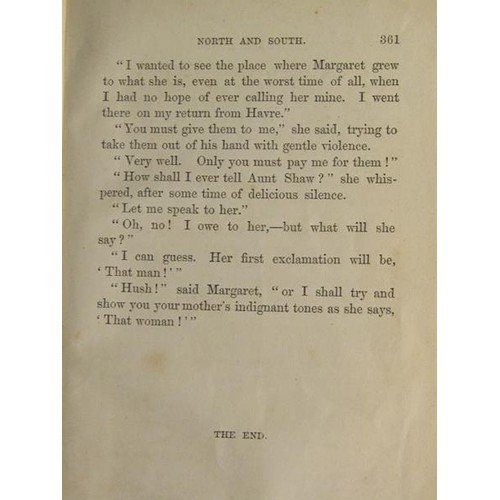 7 - Two books - North & South by the author of Mary Barton etc, in two volume, being volumes I & II, pri... 