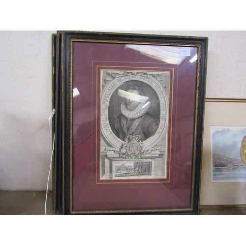 44 - ANTIQUE FRAMED ENGRAVINGS