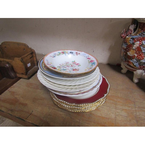 86 - COLLECTION OF PLATES AND BOWLS