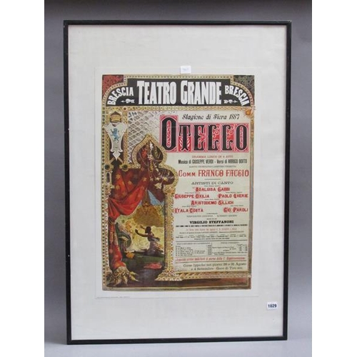 1029 - PRINT TEATRO GRAND BRESICA, OTELLO F/G 66 X 50 cms