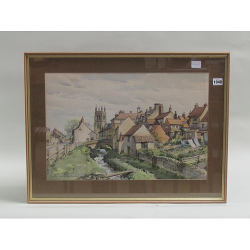 1048 - HARRY SHELDON HELMSLEY NORTH YORKSHIRE, SIGNED WATERCOLOUR F/G 36 x 46 cms