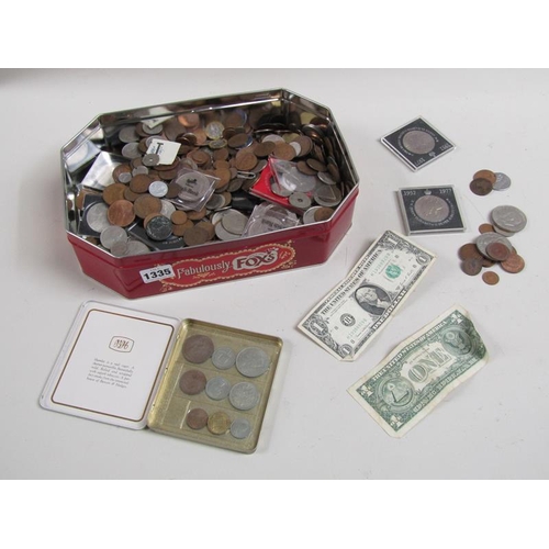 1335 - BOX OF MISC. COINS