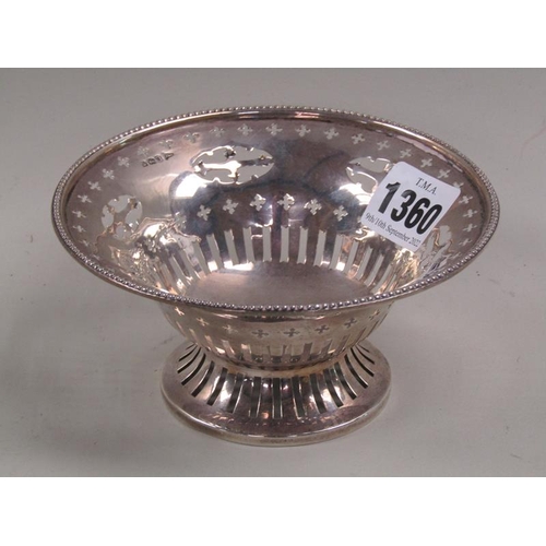 1360 - SILVER BON BON DISH. 12CM D