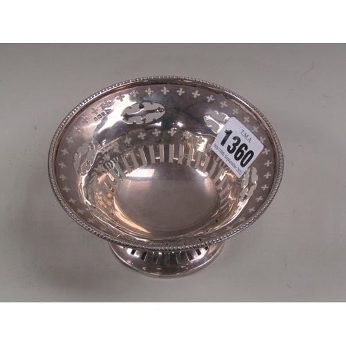 1360 - SILVER BON BON DISH. 12CM D