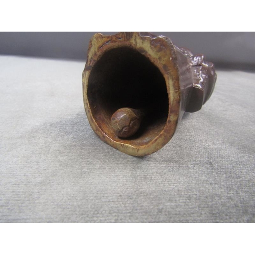 1201 - CAST BRONZE MONK BELL 13cms