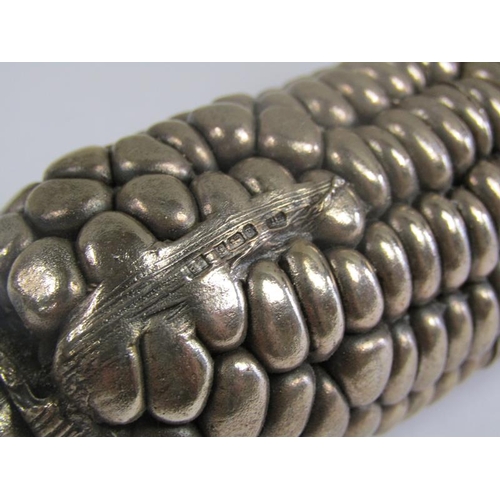 1234 - SILVER CORN COB - FILLED 14cms L