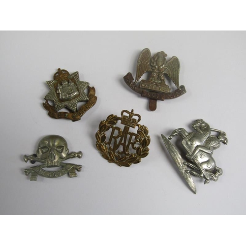 1238 - COLLECTION OF MILITARY CAP BADGES INC. RAF WREATH AND A SKULL AND CROSSBONES