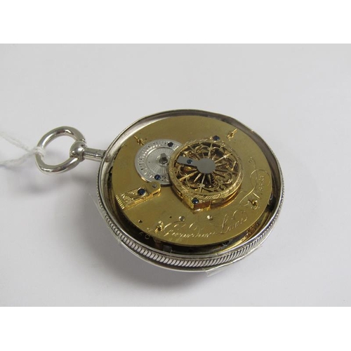 1239 - EARLY 19c FRENCH POCKET WATCH SIGNED GIRARDIER L'AINE WITH 5cm DIA DIAL AND 2.5cms DIA CHAPTER RING ... 