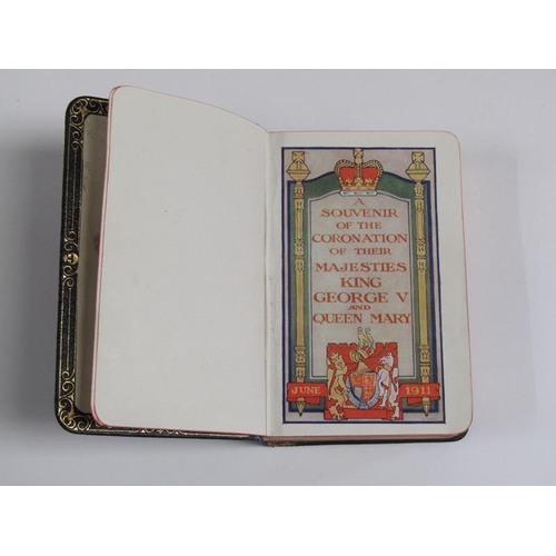 1243 - 1911 CORONATION SOUVENIER PRAYER BOOK INCL. THE FORM AND ORDER OF THE CORONATION OF KING GEORGE V AN... 