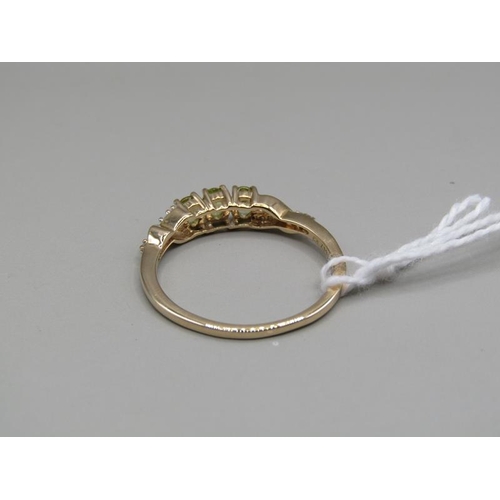 1247 - GOLD SPHERE AND DIAMOND RING SIZE S