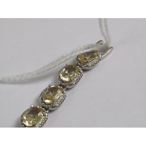 1260 - SILVER CITRINE SET BRACELET