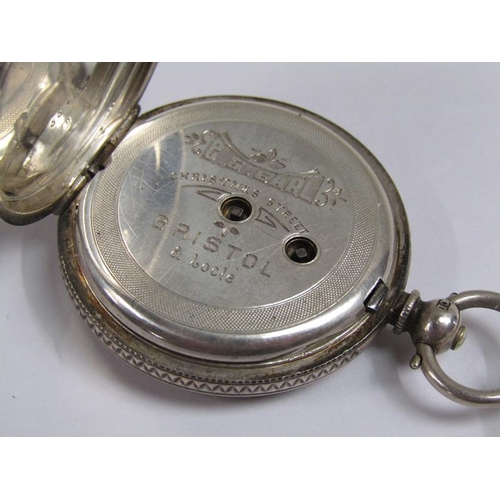 1277 - 19c SILVER CASED POCKET WATCH SIGNED C G EARL