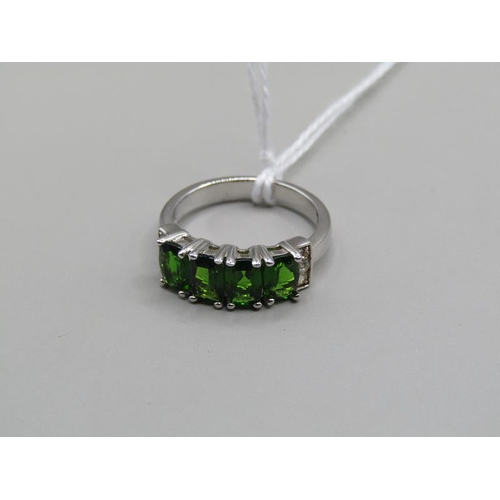 1292 - SILVER CHROME DIOPSIDE RING SIZE N 1/2