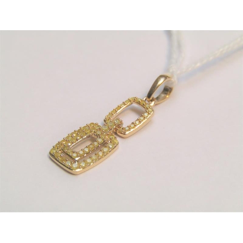 1268 - GOLD YELLOW DIAMOND PENDANT