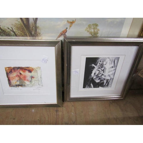 135 - COLLECTION OF PRINTS AND FRAME