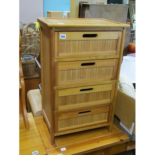 566 - PINE FOUR DRAWER CHEST