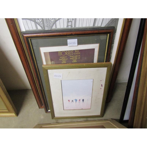 366 - QTY OF FRAMED WATERCOLOURS, PRINTS ETC TO INCL RUSSELL FLINT