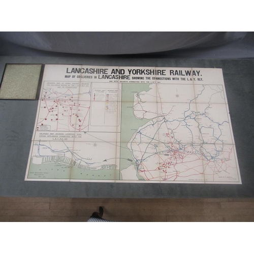 1221 - TWO MAPS OF COLLIERIES OF  LANCASHIRE AND SOUTH & WEST YORKSHIRE