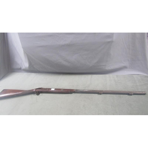 1267 - ANTIQUE PERCUSSION RIFLE, 137CM L