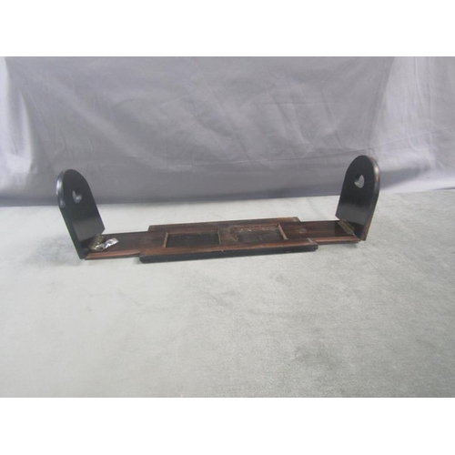 1320 - SET OF VICTORIAN SLIDING BOOKENDS, 36CM W