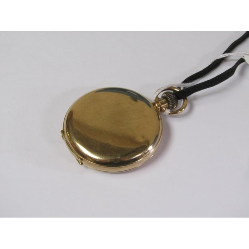 1354 - VERTEX 9CT GOLD CASED POCKET WATCH WITH WORKING MOVEMENT