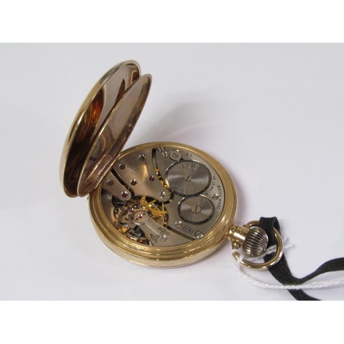 1354 - VERTEX 9CT GOLD CASED POCKET WATCH WITH WORKING MOVEMENT