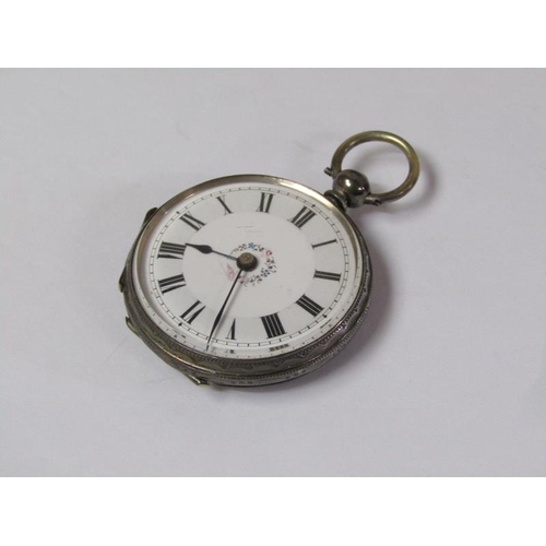 1366 - LATE 19C/EARLY 20C SILVER CASED FOB WATCH; SILVER CASED HUNTER POCKET WATCH